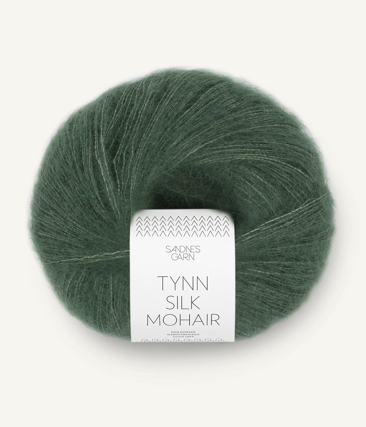 Sandnes Tynn Silk Mohair 8581 Dyb Skovgrøn Skoggrønn